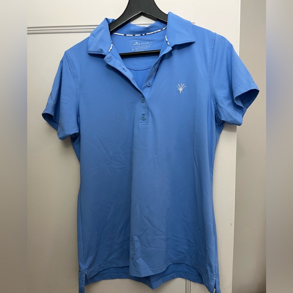 Peter millar blue golf shirt women’s medium